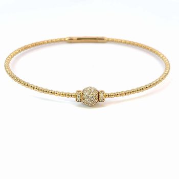 Diamond Pavé Bead Bangle