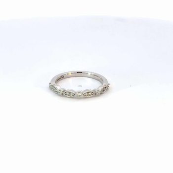 White gold and diamond band