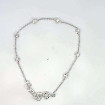 White Gold Bezel Set Diamond Bracelet