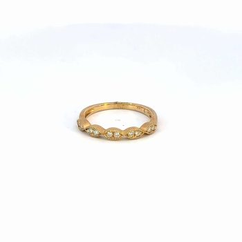 Yellow gold diamond band