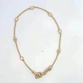 Yellow Gold Bezel Set Bracelet