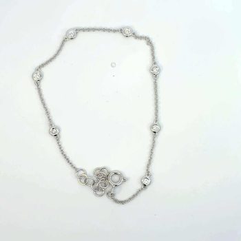White Gold Bezel Set Diamond Bracelet