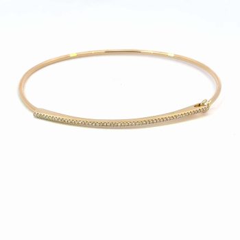 Yellow Gold and Diamond Bangle