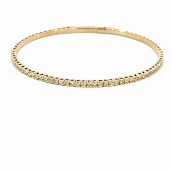 Yellow Gold Half Bezel Diamond Bracelet