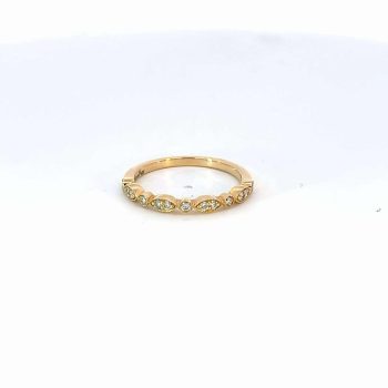 Vintage Inspired Bezel Diamond Band