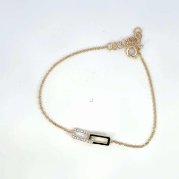 Cable Link Diamond Bracelet