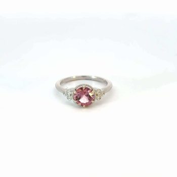 Pink Tourmaline and Diamond Ring