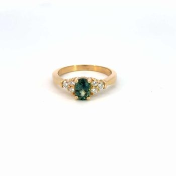 Montana Sapphire and Diamond Ring