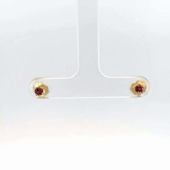 Pink Maine tourmaline studs