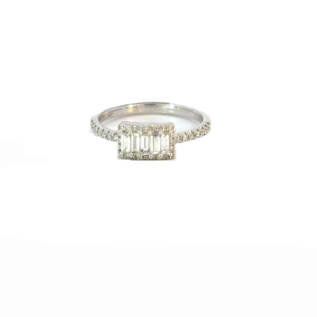 Baguette Diamond Cluster Ring