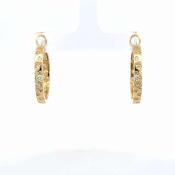 Medium Cluster Diamond Hoops