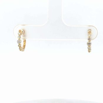 Diamond Huggie Hoops