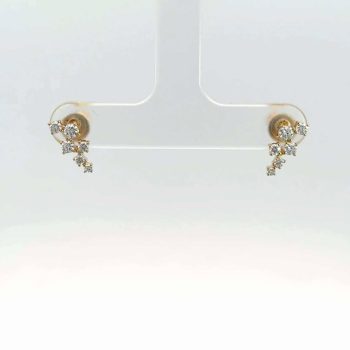 Free form diamond earrings