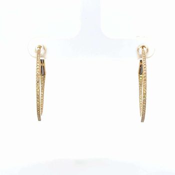 Double Sided Diamond Hoops