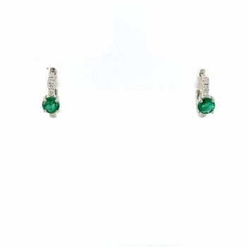 Emerald and Diamond Huggies
