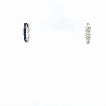 Sapphire and diamond huggies (reversible)