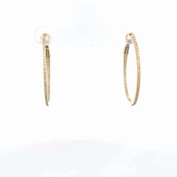 Double Sided Diamond Hoops