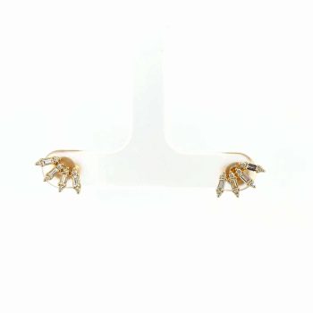 Diamond baguette studs