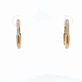 Diamond "Paper Clip" Earrings