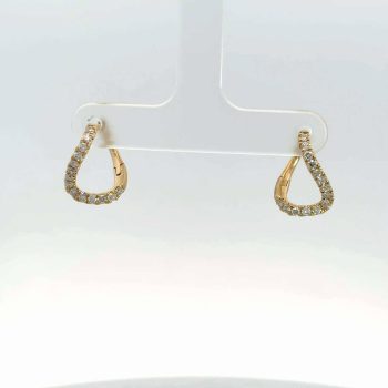 Diamond huggie earrings