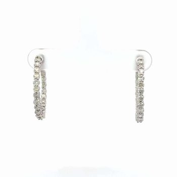 Small Double Sided Diamond Hoops