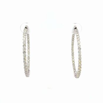 3 carat inside/outside diamond hoops
