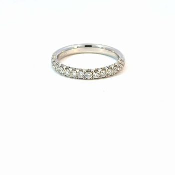 French pave diamond wedding band 1/2 carat