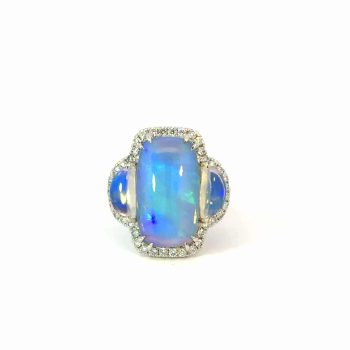 Opal and Diamond Ring