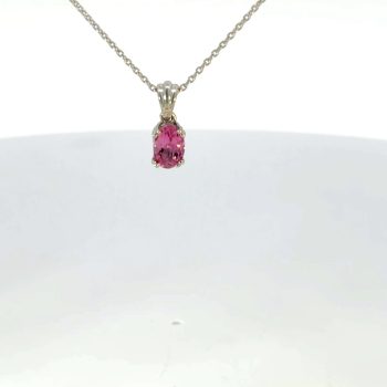 Pink Maine tourmaline pendant