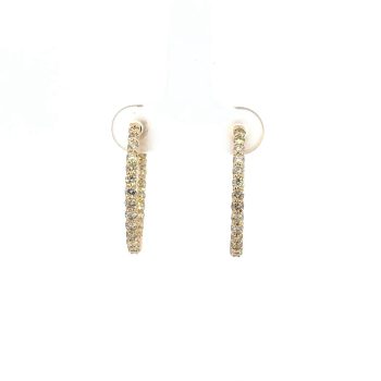 Inside/outside diamond hoops