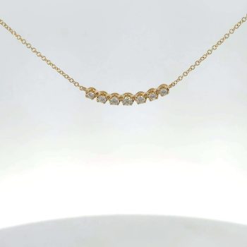Yellow Gold and Diamond Station Necklace