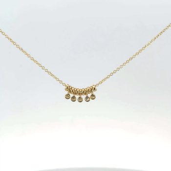 Bezel Set Diamond Necklace