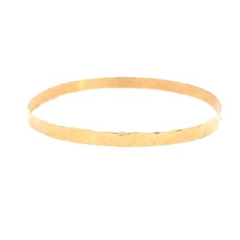 Yellow Gold Hammered Bangle
