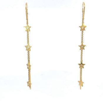 Star threader earrings