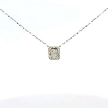 Diamond Necklace in White Gold