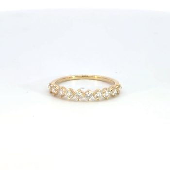 Yellow gold and diamond band