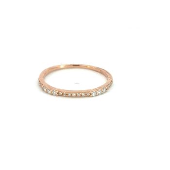 diamond and rose gold stacker band