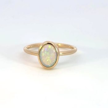 Opal bezel ring