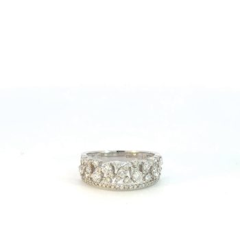 Diamond and white gold band