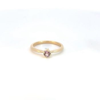 Maine mined pink tourmaline ring