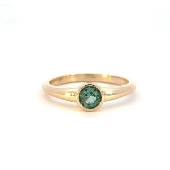 Maine mined green tourmaline ring