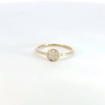 Yellow gold and diamond ring