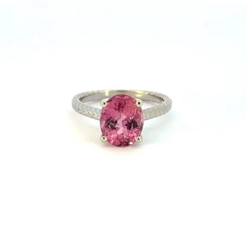 Pink Maine mined tourmaline ring