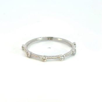Bezel Set Diamond Wedding Band