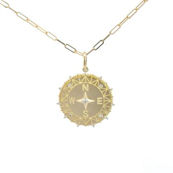 Compass rose necklace