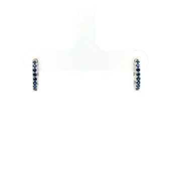 sapphire and white gold huggies
