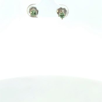 Green Maine tourmaline stud earrings