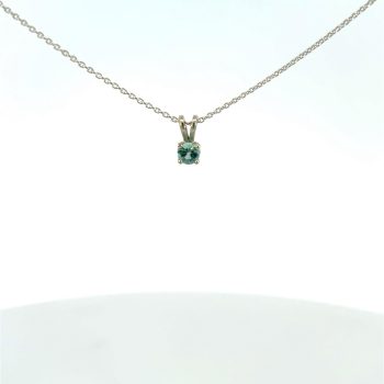 Blue Green Maine tourmaline pendant