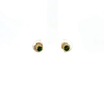 Green Maine tourmaline studs